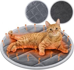 2 Pcs Cat Heating Pad Round 16 Inch Self Heating Cat Mat