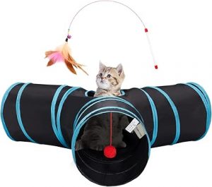 Tempcore Pet Collapsible Cat Tunnel Tube Toys 3 Way