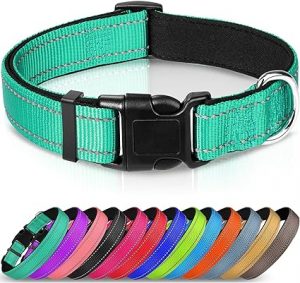 Joytale Reflective Dog Collar, Soft Neoprene Padded Breathable Nylon Pet Collar