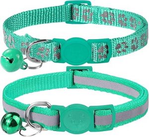 Taglory Reflective Cat Collar Breakaway with Bells