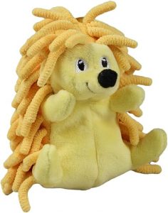Snuggle Puppy Tender-Tuffs Tiny - Yellow Hedgehog Stuffed Plush Dog Toy