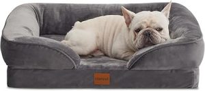 Waterproof Dog Bed Removable Bolsters Washable Dog Bed with Zipper