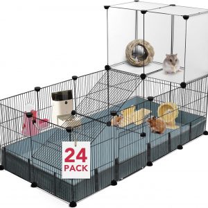 24 panel Cage for Guinea Pigs, Puppy Play Pen, Bunny Playpen