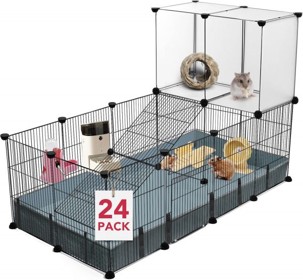 24 panel Cage for Guinea Pigs, Puppy Play Pen, Bunny Playpen