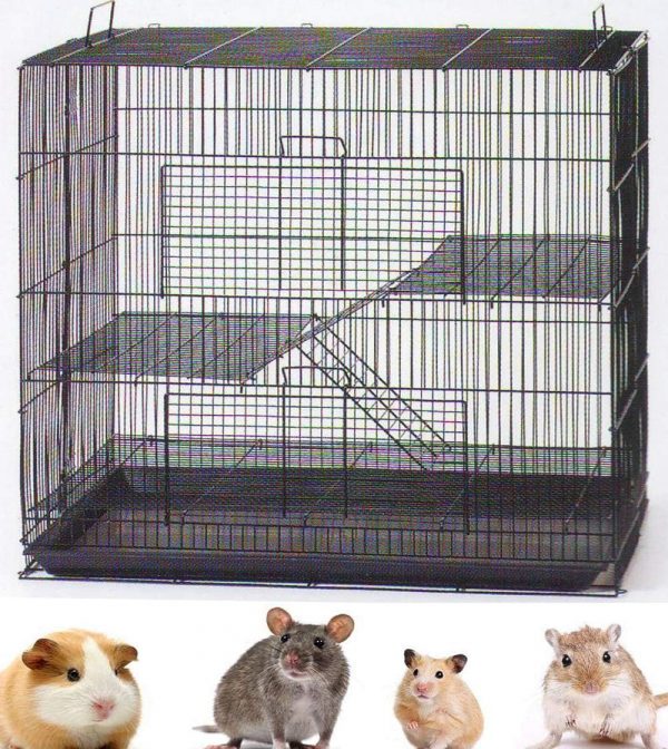 3-Levels Easy Collapsible Ferret Chinchilla Sugar Glider Rats cage